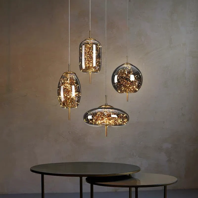Modern Glass LED Ceiling Lamp – Perfect for Home Spaces