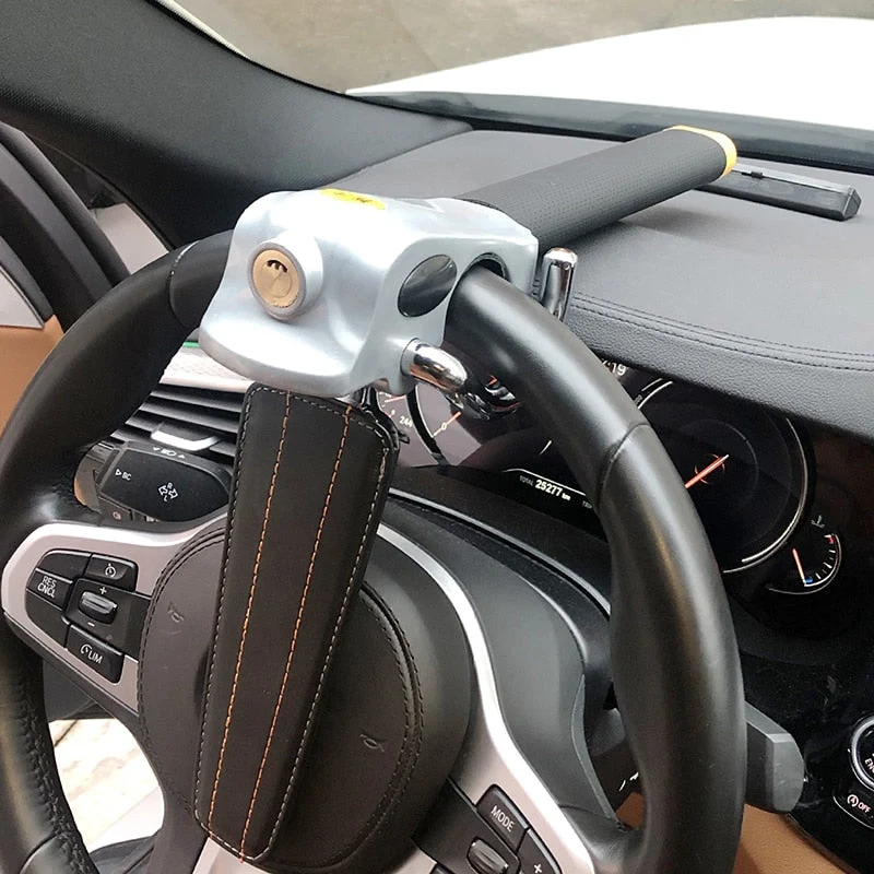 Secure anti-theft steering wheel lock