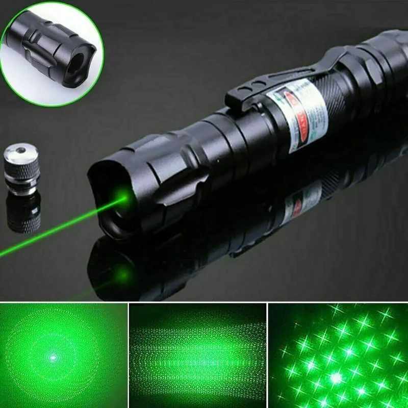 Precise long-range green laser pointer