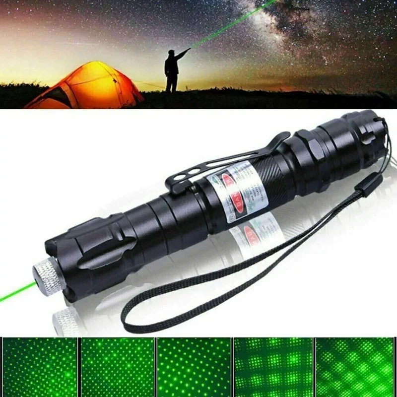 Precise long-range green laser pointer