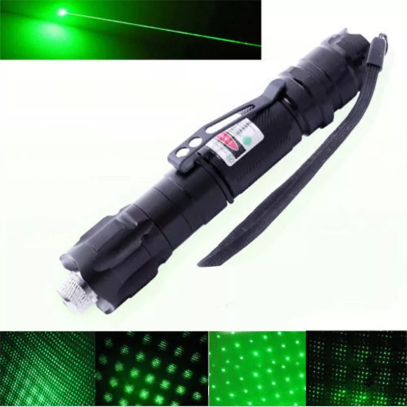 Precise long-range green laser pointer
