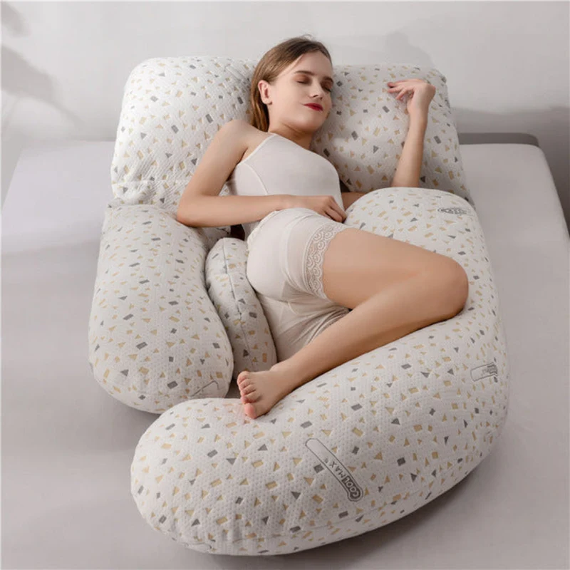 Soft supportive U-shaped pregnancy pillow