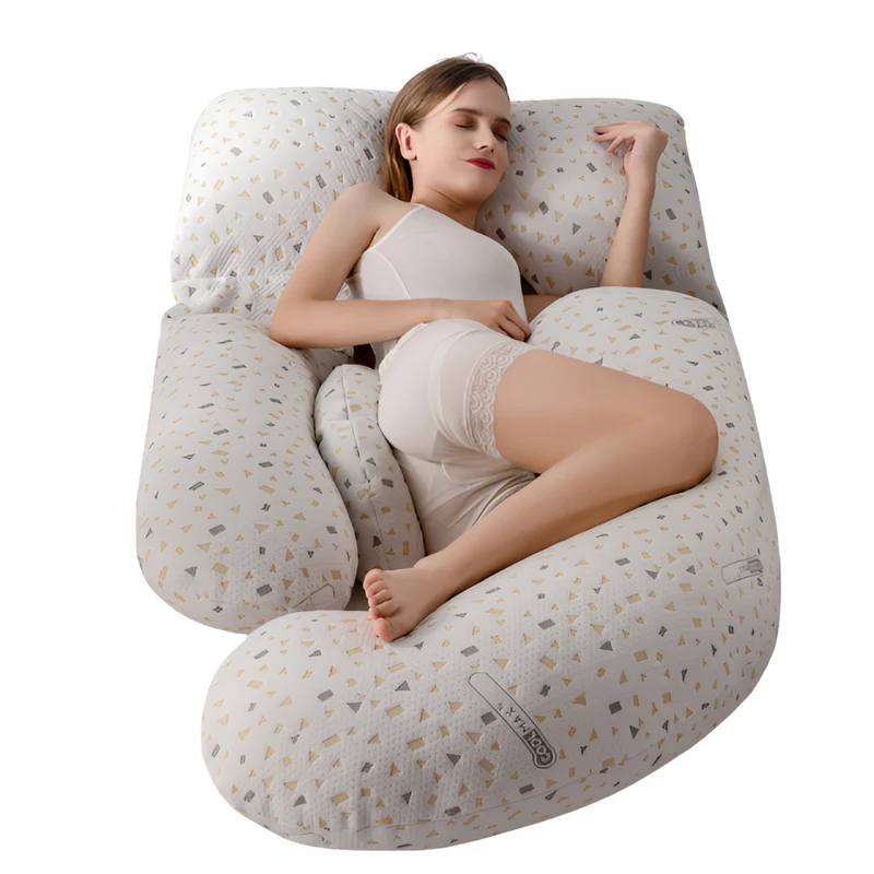 Soft supportive U-shaped pregnancy pillow