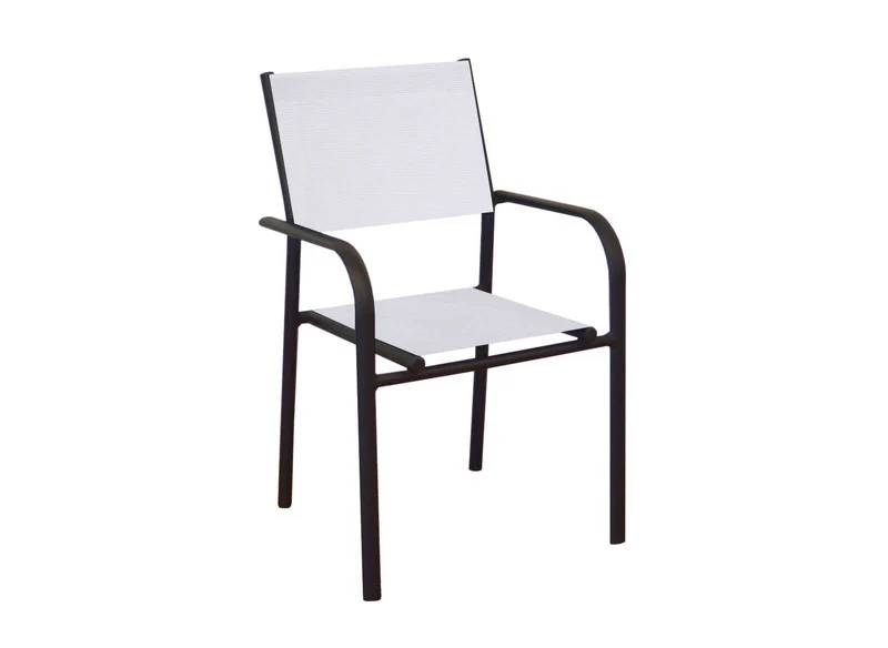 OFFERTA TAVOLO HOUSTON ALLUNGABILE 135/180X70XH75CM +6 POLTRONE DUCA GRAFITE/BIANCO