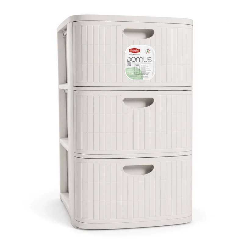 Cassettiera Slim Domus 3 Cassetti Bianca 30 x 40 x 60 h cm