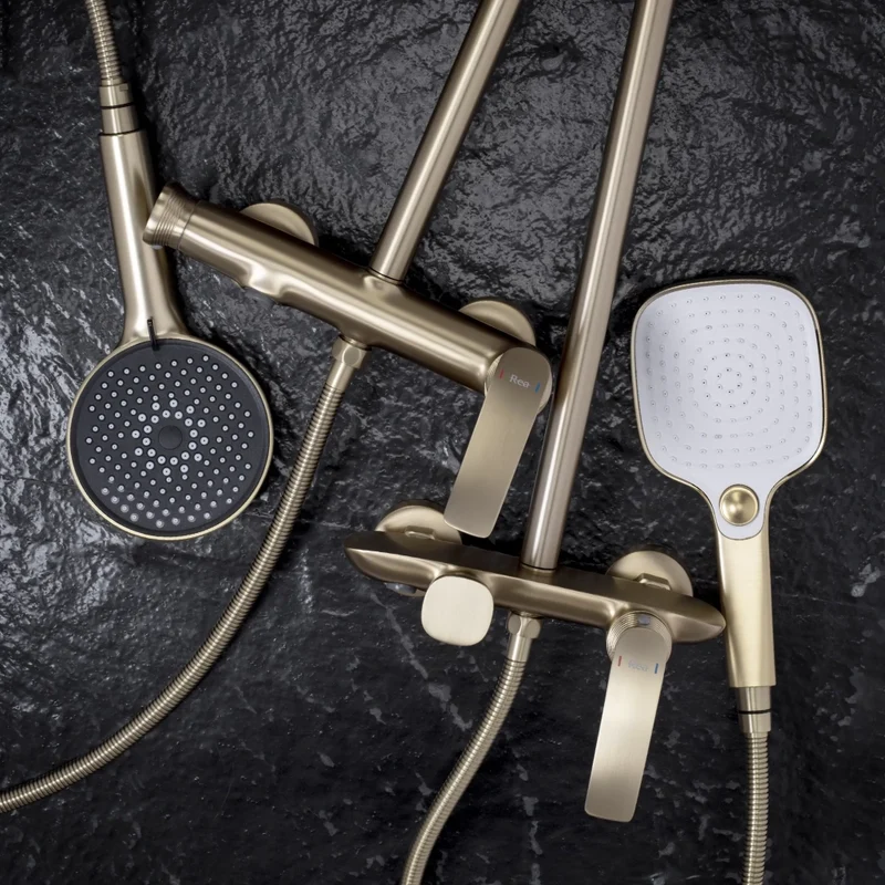 Set Doccia Premium Rea Como M2 Brush Gold