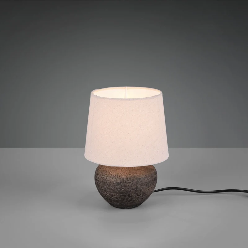 LAMPADA DA TAVOLO E14 LOU H25CM MARRONE/SABBIA