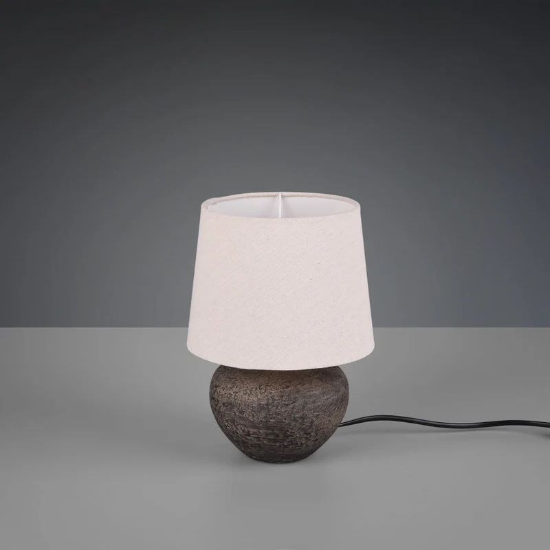 LAMPADA DA TAVOLO E14 LOU H25CM MARRONE/SABBIA