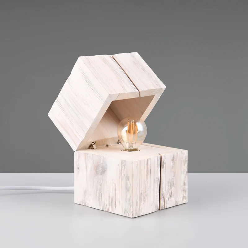 LAMPADA DA TAVOLO E14+LED TREASURE H16CM BIANCA