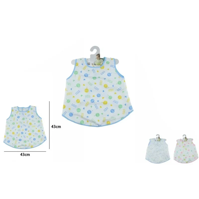 Trade Shop - Bavaglino A Mantellina Casacca Senza Maniche Per Pappa Bambini Fantasia Colorata 31229 -