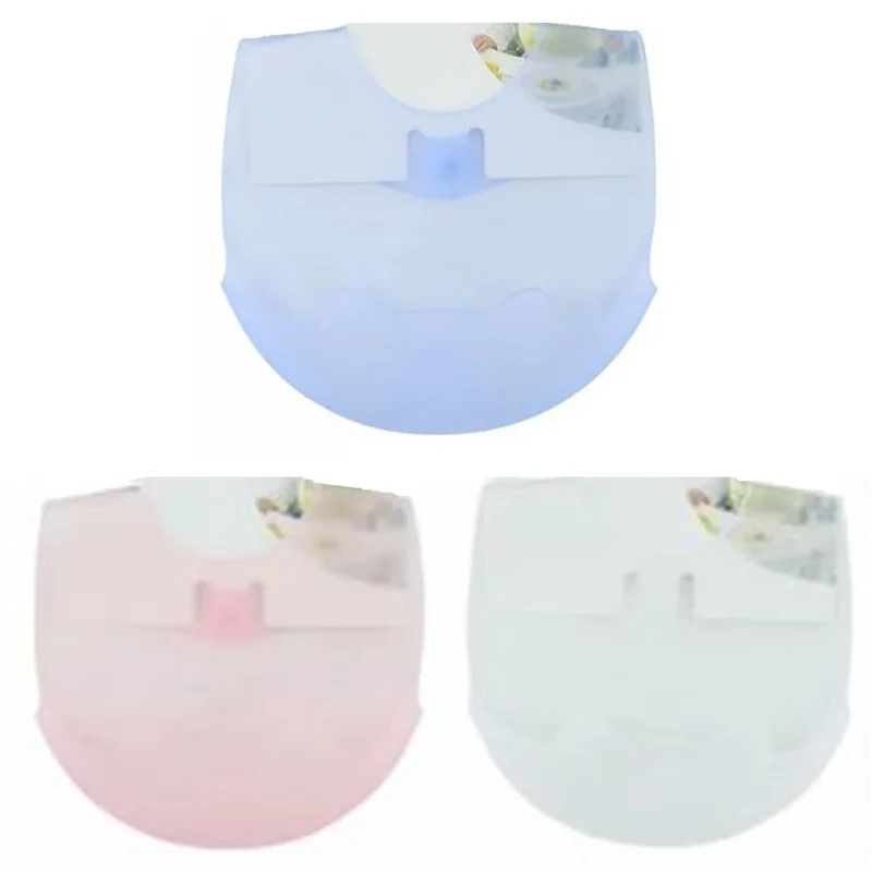 Trade Shop - Bavaglino Bavetta In Silicone Trasparente Colorato Per Bambini Con Tasca Impermeabile 31228 -