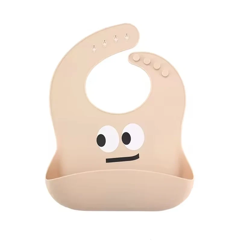 Trade Shop - Bavaglino Pappa Silicone Impermeabile Regolabile Per Bambini Tasca Raccoglibriciole 31223 -