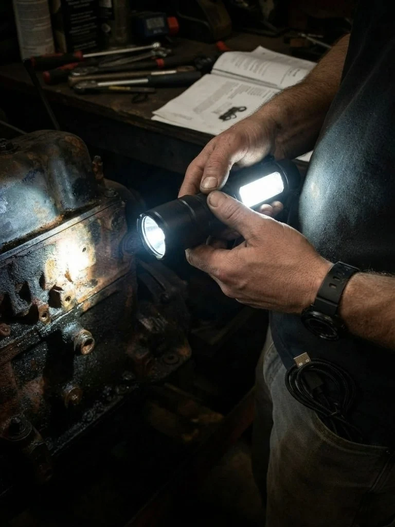 Torcia Unico Model Guida alle Funzioni di Zoom e Illuminazione Laterale Rossa