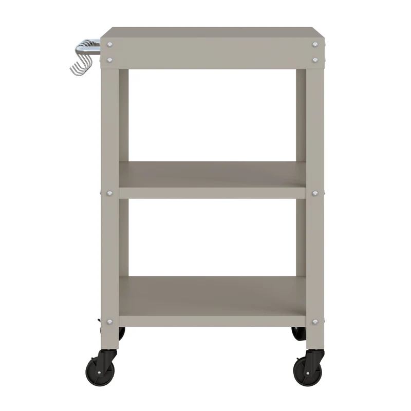 Carrello Portavivande Bolognano di Servizio a 3 Ripiani 81x50x50 cm - Beige opaco casa.pro