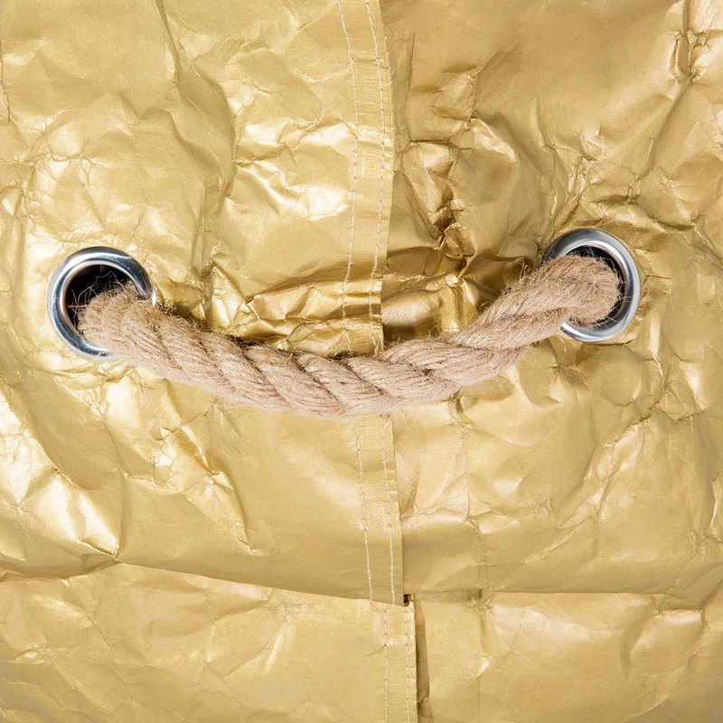 Fodera per poltrona sacco impermeabile grande in nylon oro 75 x 75 cm con cerniera e velcro