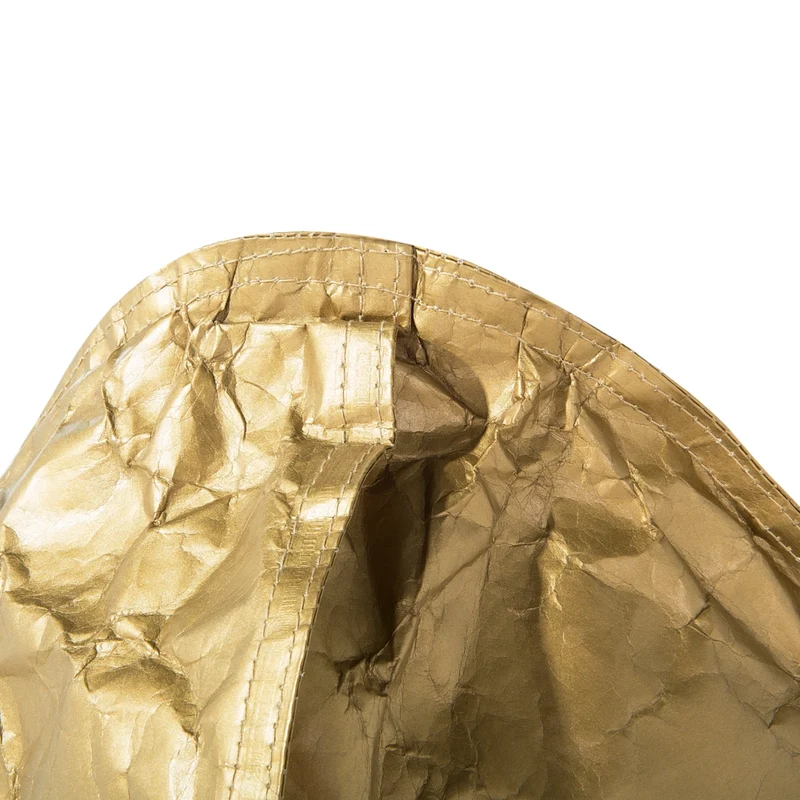 Fodera per poltrona sacco impermeabile grande in nylon oro 75 x 75 cm con cerniera e velcro