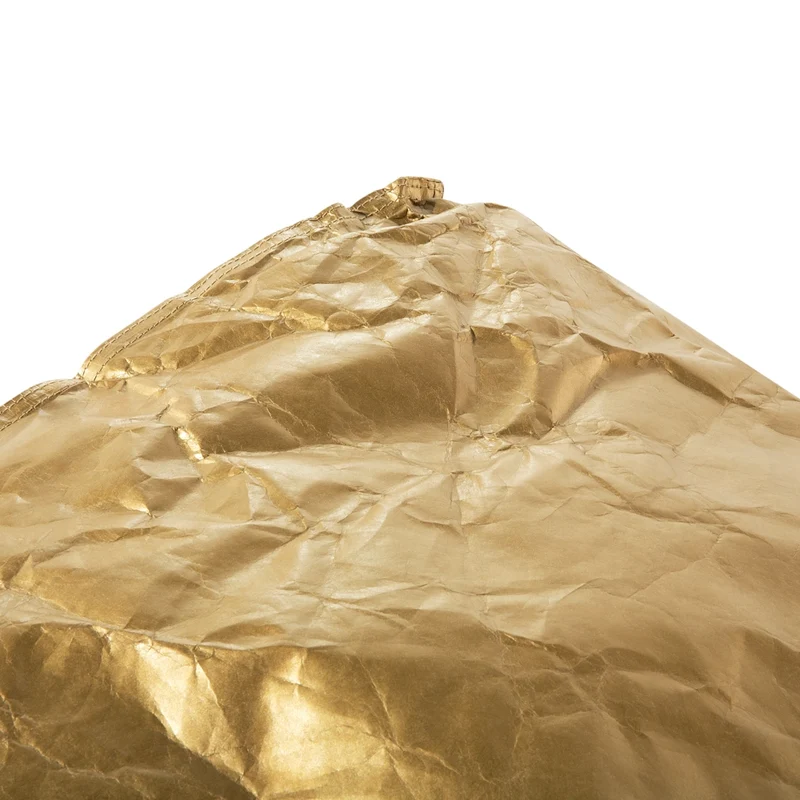 Fodera per poltrona sacco impermeabile grande in nylon oro 75 x 75 cm con cerniera e velcro