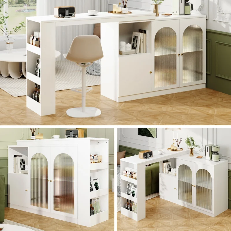 Tavolo da pranzo allungabile da 110 a 140 cm con contenitore interno; MDF e metallo; nero effetto legno