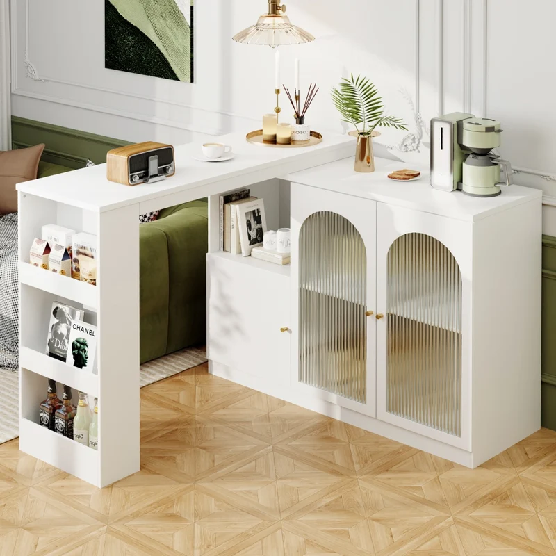 Tavolo da pranzo allungabile da 110 a 140 cm con contenitore interno; MDF e metallo; nero effetto legno