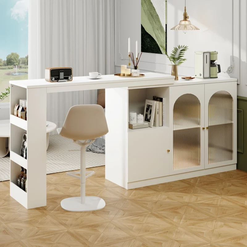 Tavolo da pranzo allungabile da 110 a 140 cm con contenitore interno; MDF e metallo; nero effetto legno