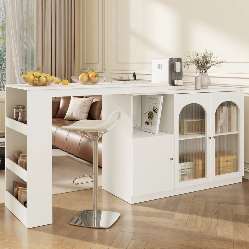 Tavolo da pranzo allungabile da 110 a 140 cm con contenitore interno; MDF e metallo; nero effetto legno