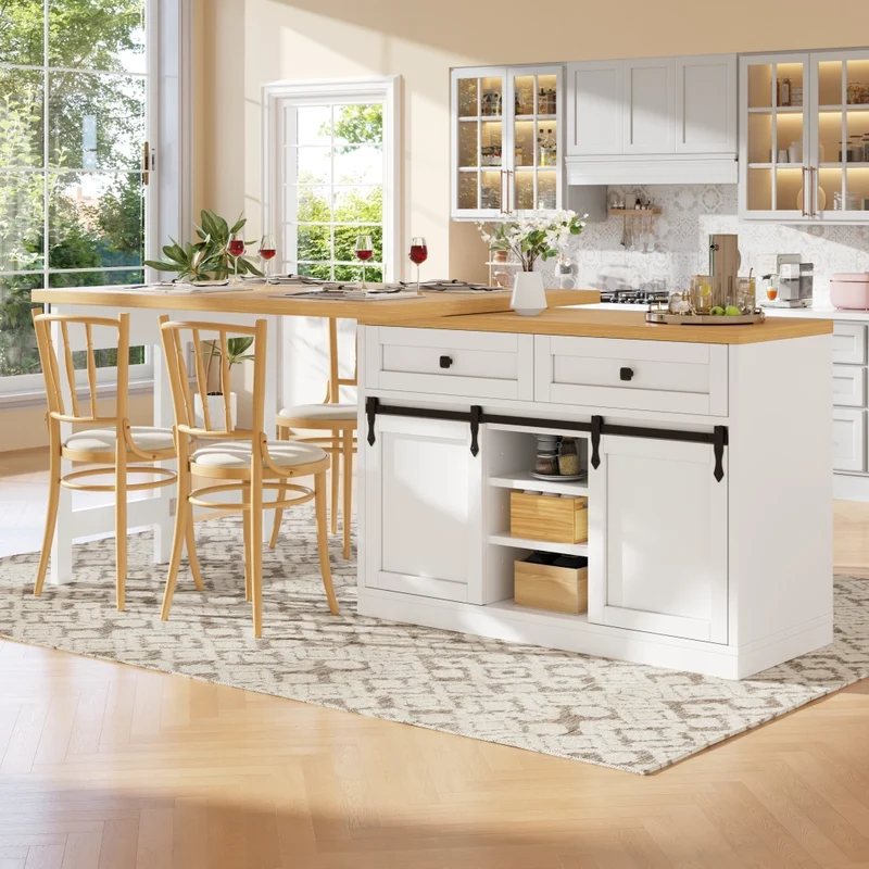 Tavolo da pranzo allungabile 110-140 x 80 cm; MDF e metallo nero; con portabottiglie per cucina e soggiorno