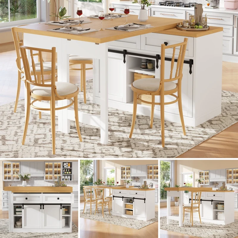 Tavolo da pranzo allungabile 110-140 x 80 cm; MDF e metallo nero; con portabottiglie per cucina e soggiorno