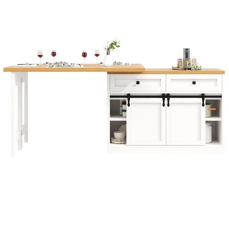 Tavolo da pranzo allungabile 110-140 x 80 cm; MDF e metallo nero; con portabottiglie per cucina e soggiorno