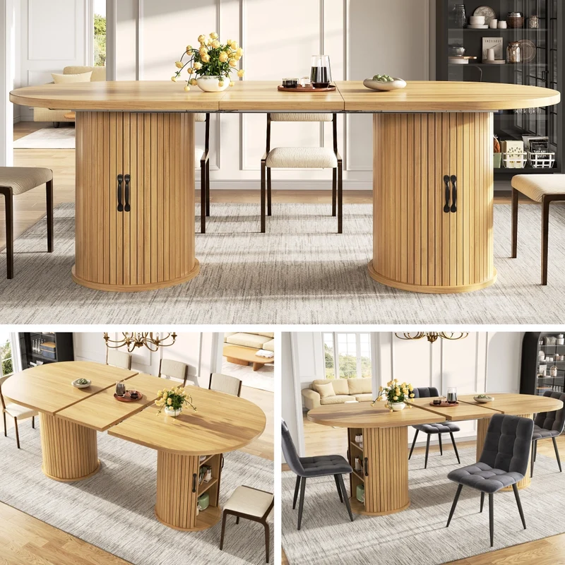 Tavolo da pranzo allungabile 120-160 cm in MDF e metallo; nero; per cucina e sala da pranzo