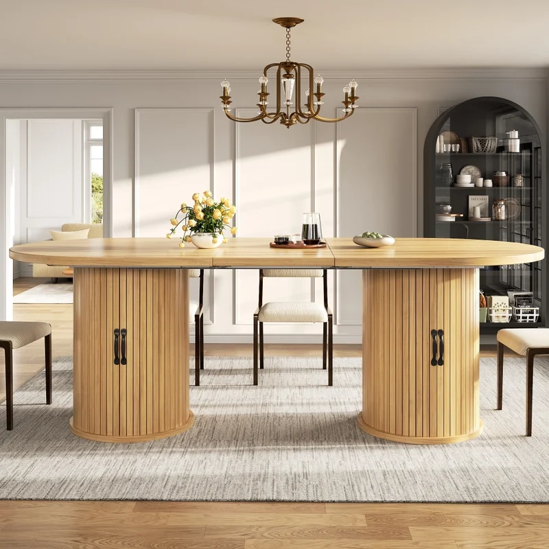 Tavolo da pranzo allungabile 120-160 cm in MDF e metallo; nero; per cucina e sala da pranzo