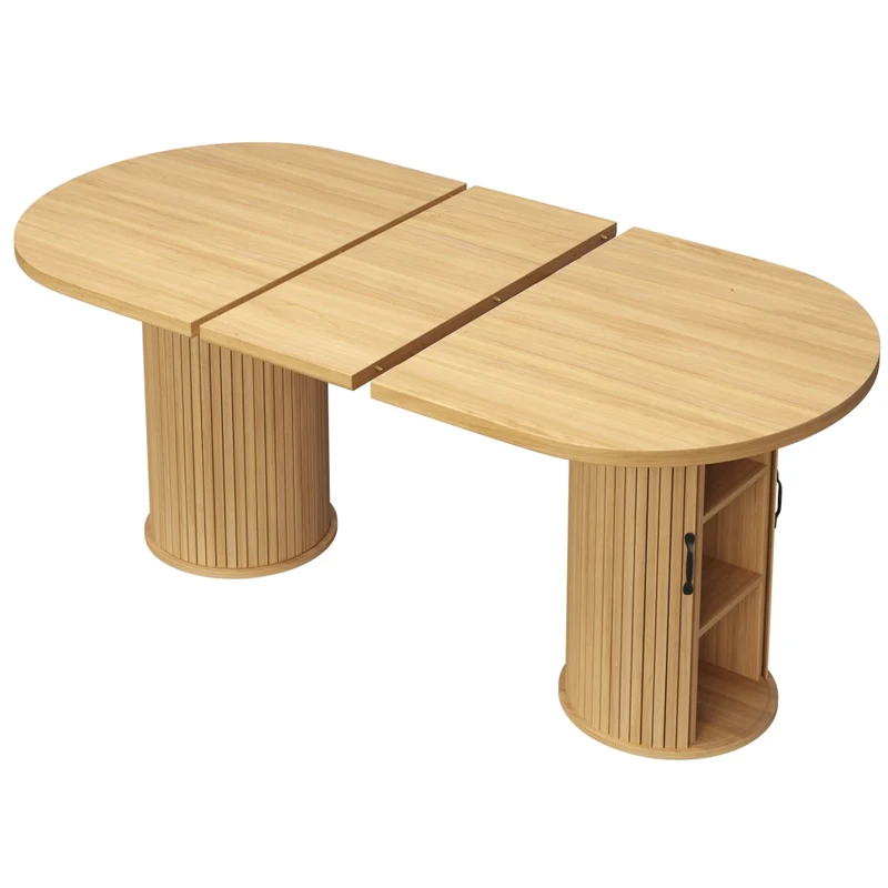 Tavolo da pranzo allungabile 120-160 cm in MDF e metallo; nero; per cucina e sala da pranzo