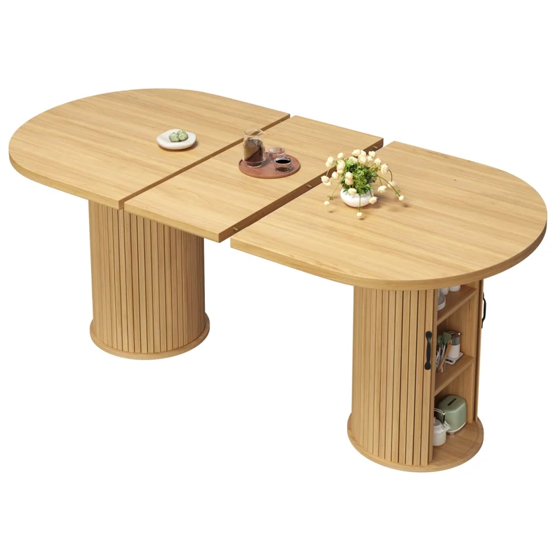 Tavolo da pranzo allungabile 120-160 cm in MDF e metallo; nero; per cucina e sala da pranzo