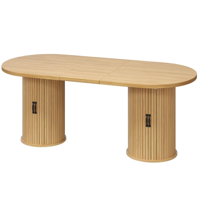Tavolo da pranzo allungabile 120-160 cm in MDF e metallo; nero; per cucina e sala da pranzo