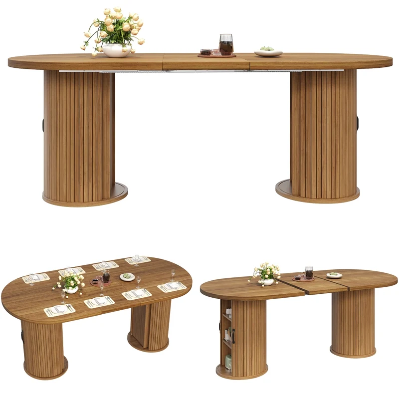 Tavolo consolle bianco con due cassetti; struttura in metallo; 110 x 32 x 85 cm