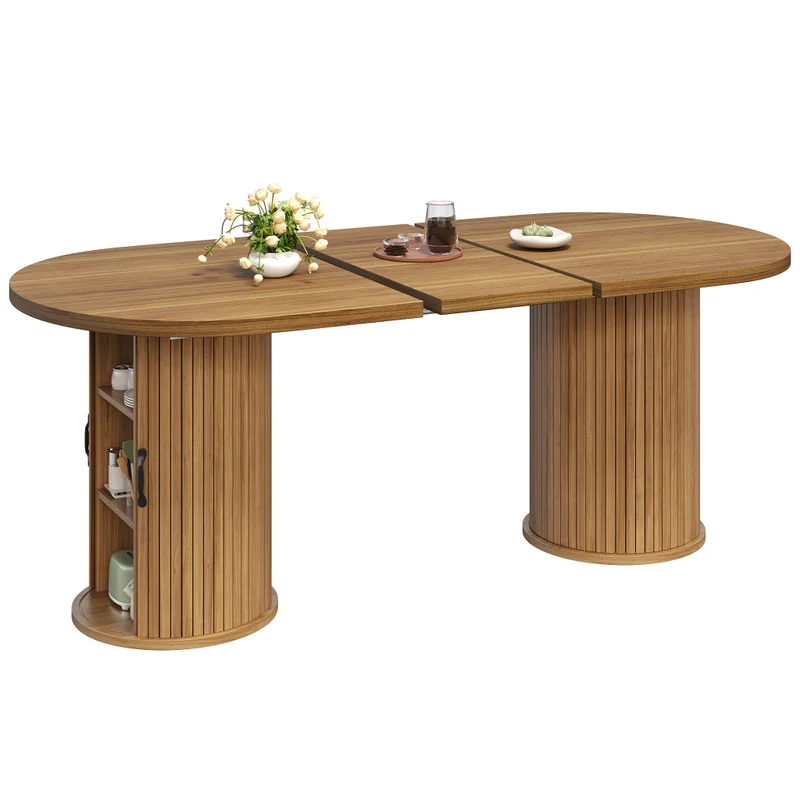 Tavolo consolle bianco con due cassetti; struttura in metallo; 110 x 32 x 85 cm