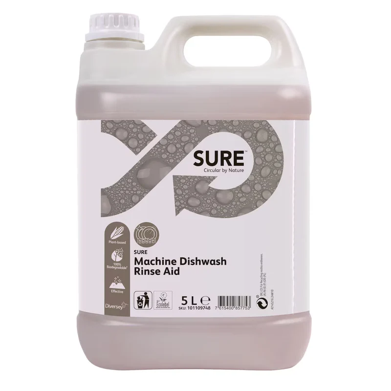 Brillantante stoviglie Ecolabel SURE Machine Dishwash Rinse Aid 5 litri