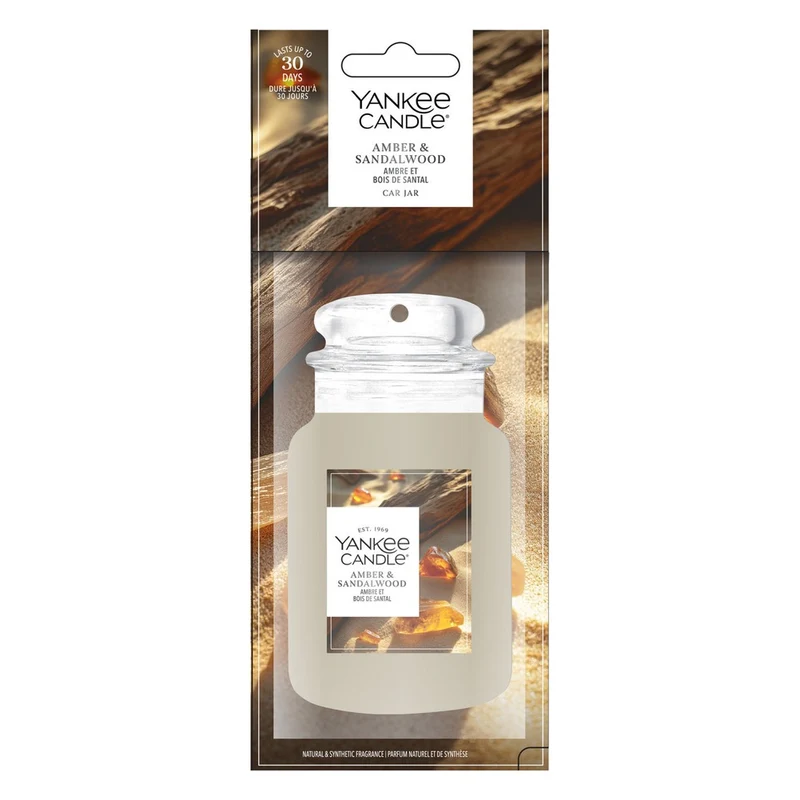 Profumatore per Auto Yankee Candle Car Jar Amber & Sandalwood