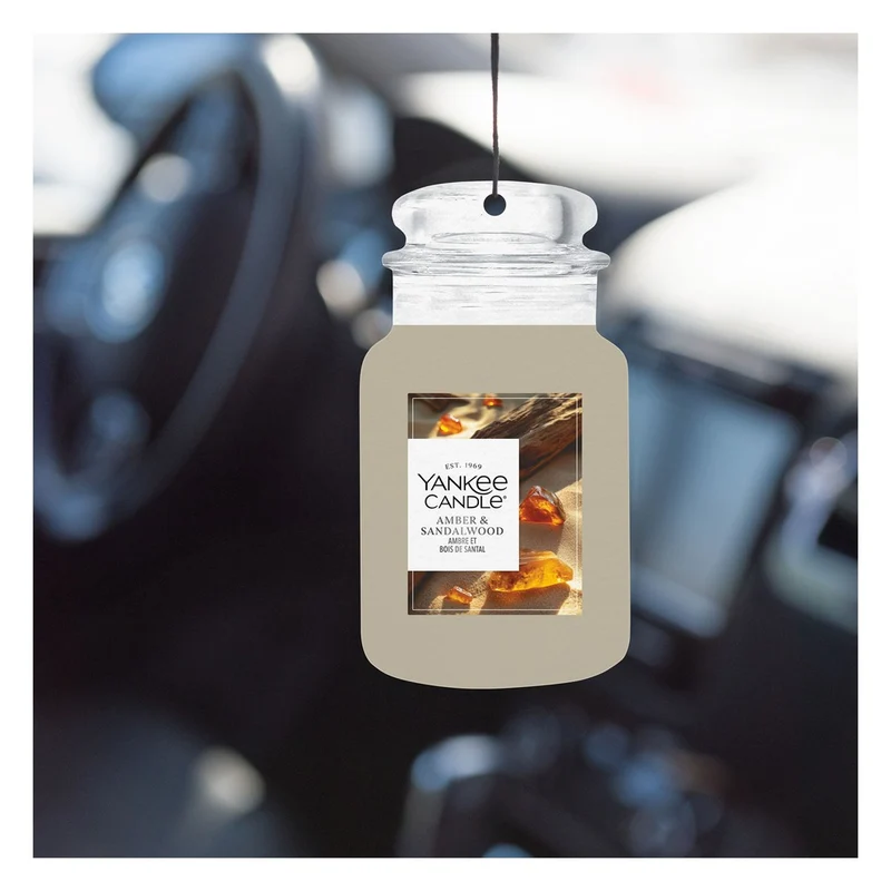 Profumatore per Auto Yankee Candle Car Jar Amber & Sandalwood