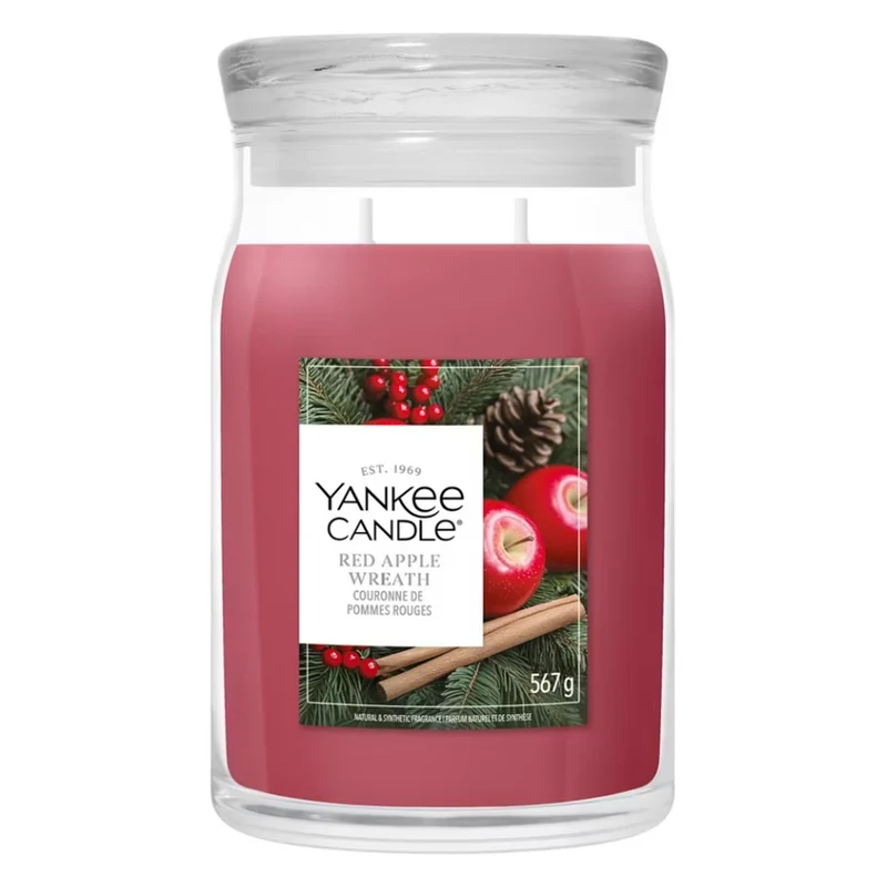 Candela Giara Grande Yankee Candle Signature Red Apple Wreath