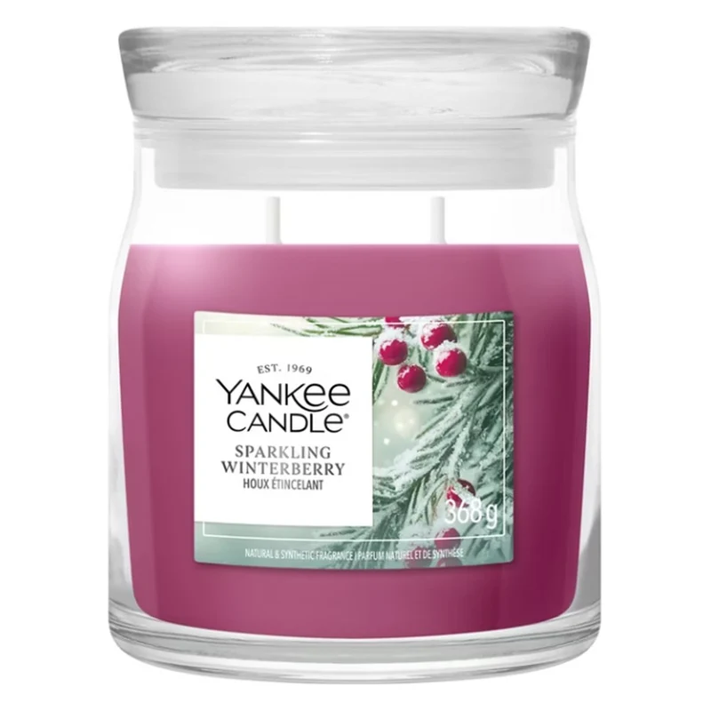 Candela Giara Media Yankee Candle Signature Sparkling Winterberry