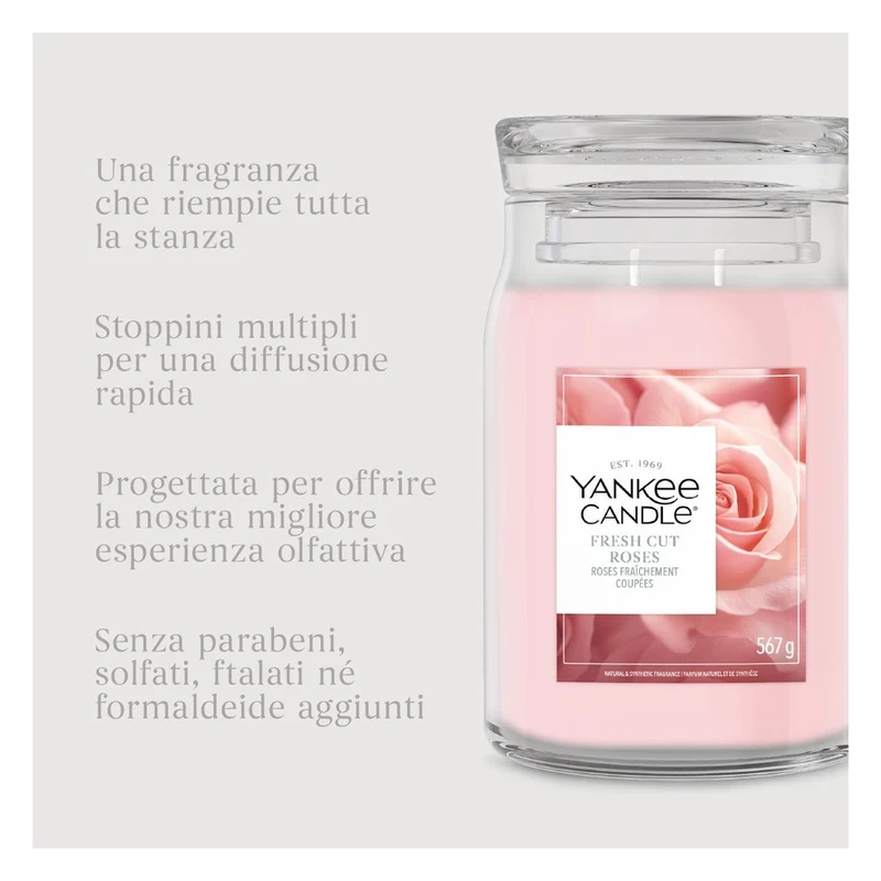 Candela Giara Grande Yankee Candle Signature Fresh Cut Roses