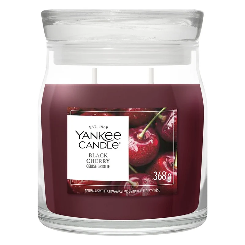 Candela Giara Media Yankee Candle Signature Black Cherry
