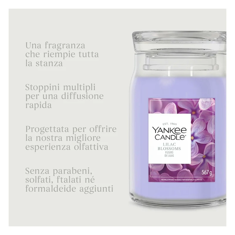 Candela Giara Grande Yankee Candle Signature Lilac Blossoms