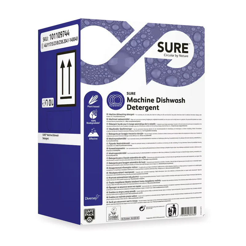 Detergente lavaggio stoviglie Ecolabel SURE Machine Dishwash Detergent 10L