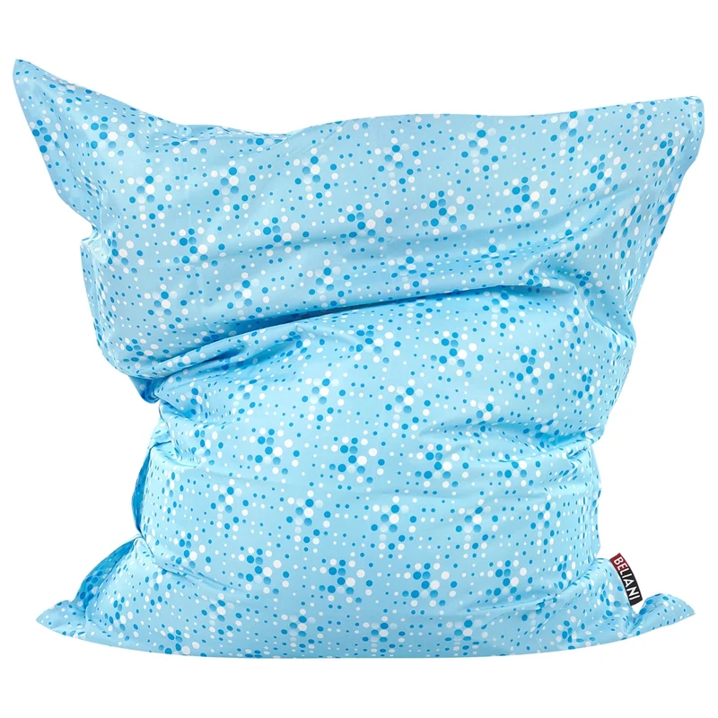Fodera per pouf a sacco grande in nylon con cerniera, impermeabile e resistente, per interni ed esterni, 140 x 180 cm, azzurro moderno