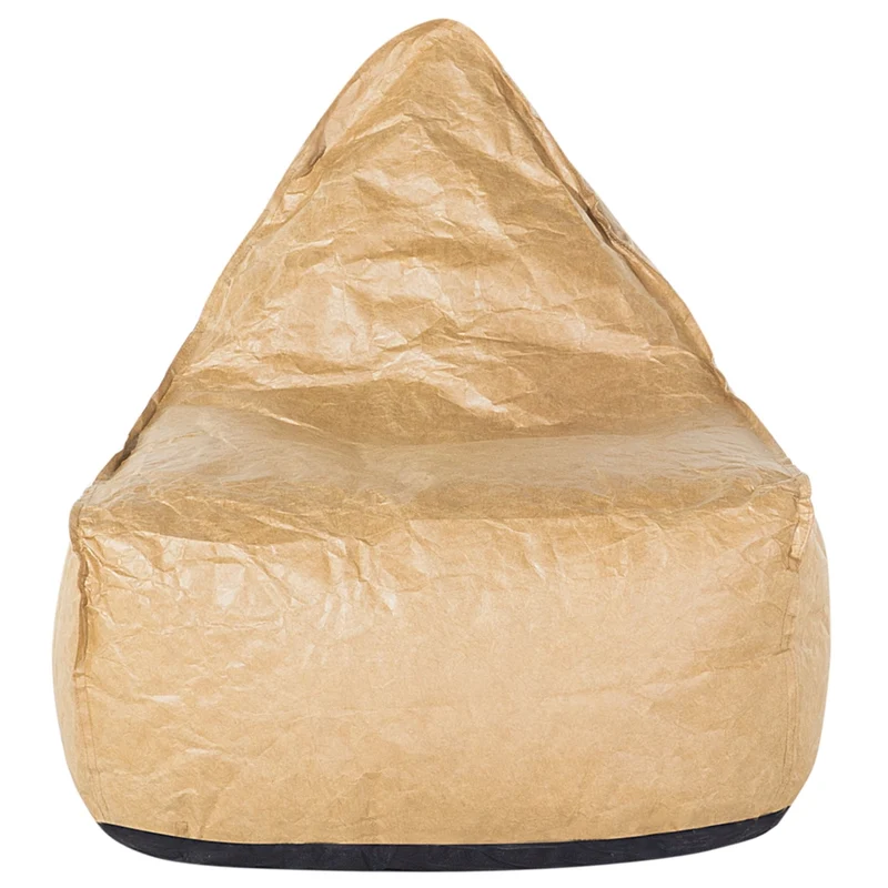 Fodera per poltrona sacco impermeabile grande in nylon marrone 75 x 75 cm con cerniera e velcro