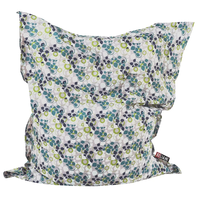 Fodera per pouf a sacco grande in nylon con cerniera, impermeabile e resistente, per interni ed esterni, 140 x 180 cm, multicolore moderno