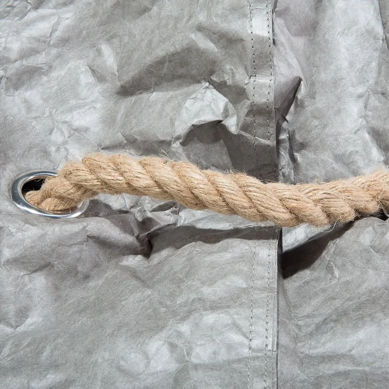 Fodera per poltrona sacco impermeabile grande in nylon grigio 75 x 75 cm con cerniera e velcro