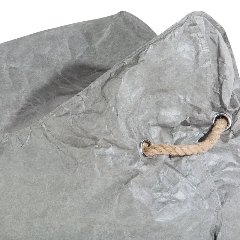 Fodera per poltrona sacco impermeabile grande in nylon grigio 75 x 75 cm con cerniera e velcro