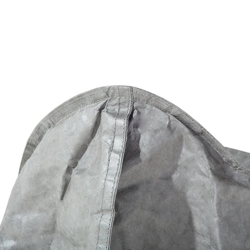 Fodera per poltrona sacco impermeabile grande in nylon grigio 75 x 75 cm con cerniera e velcro